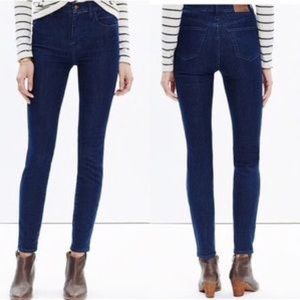 Madewell Dark Wash 10" High Riser Skinny Skinny Stretch Denim Ankle Jeans Sz 30